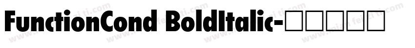 FunctionCond BoldItalic字体转换
